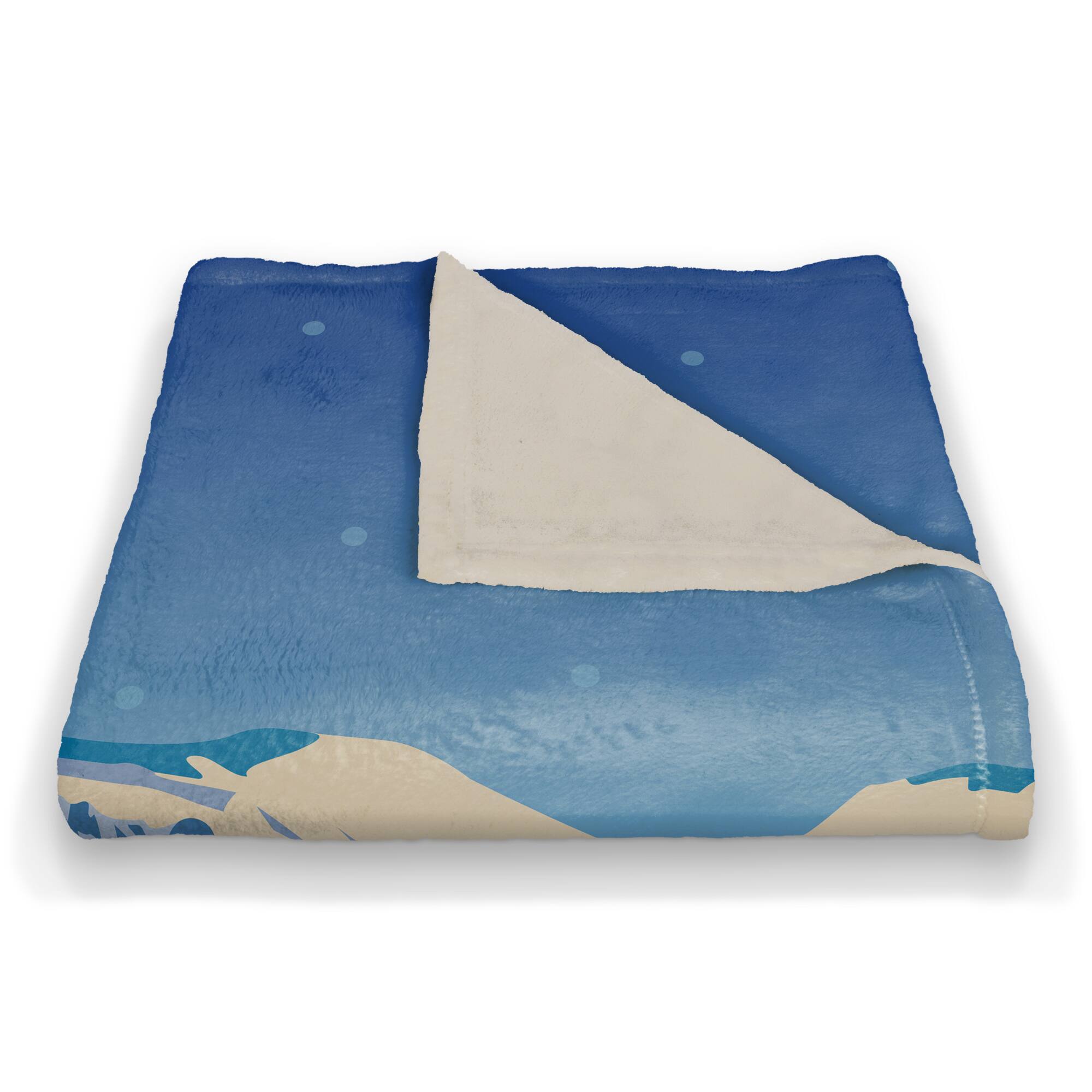 Arctic Nighttime Cabin 50x60 Coral Fleece Blanket